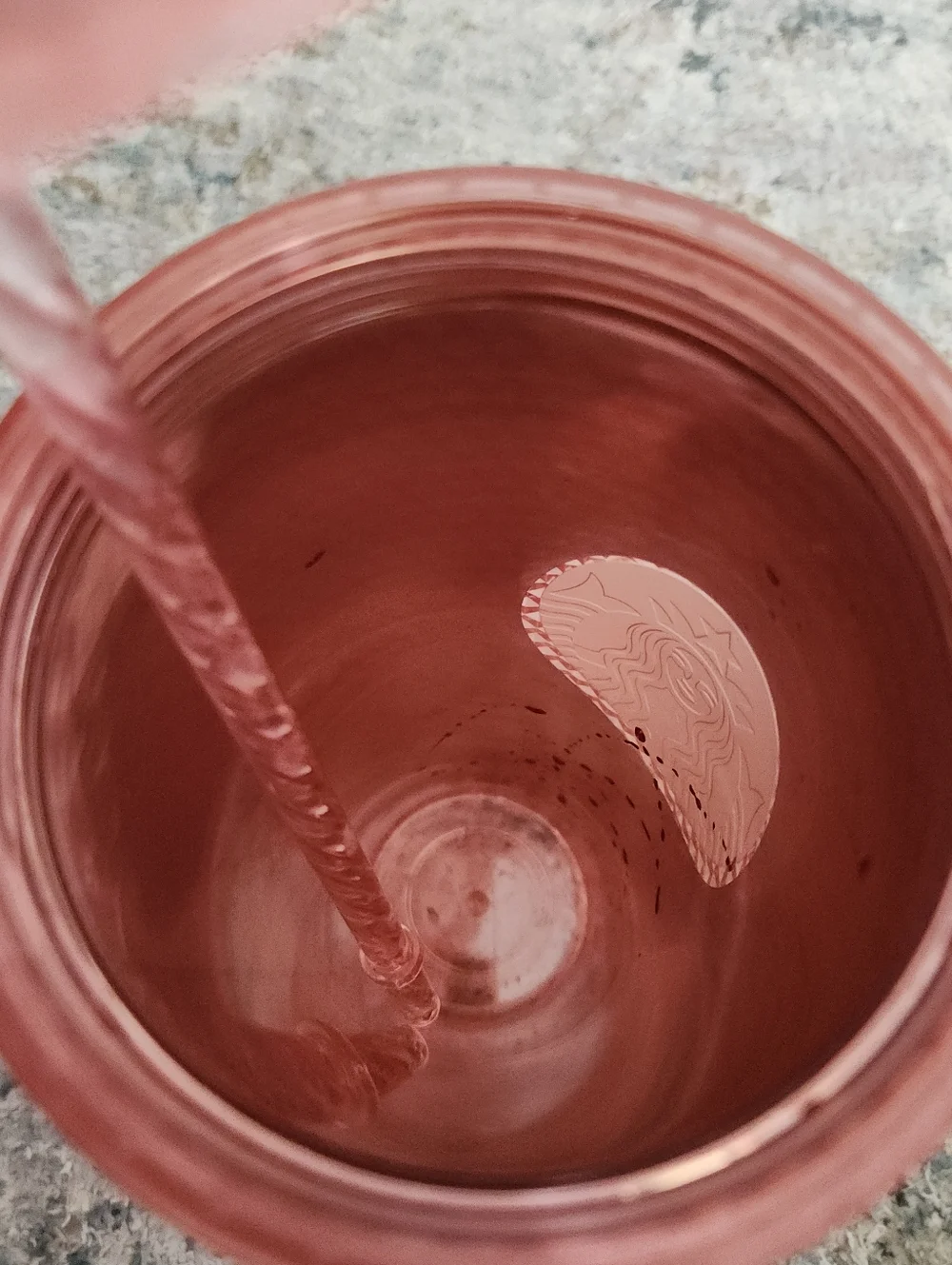 Starbucks Rose Gold Studded Cold Cup with Twist Straw Limited Edition